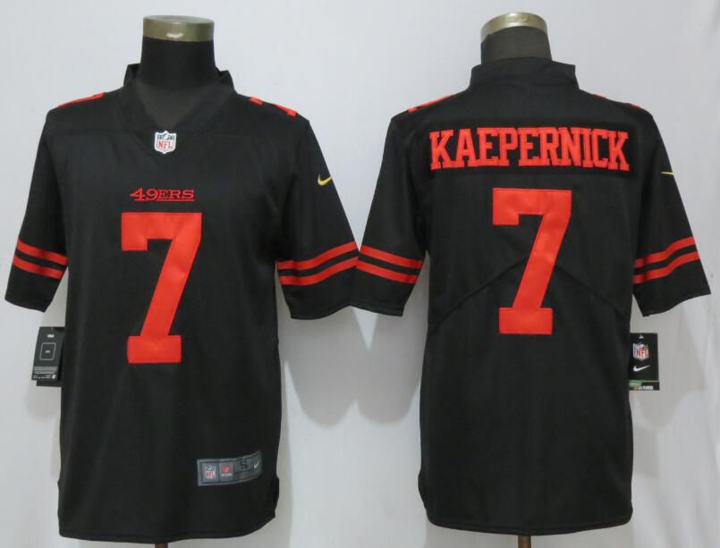 Men San Francisco 49ers #7 Kaepernick Black Nike Vapor Untouchable Limited Player NFL Jerseys